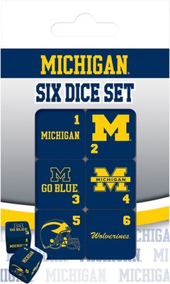 MasterPieces - Michigan Wolverines - NCAA D6 Dice Set - 16mm