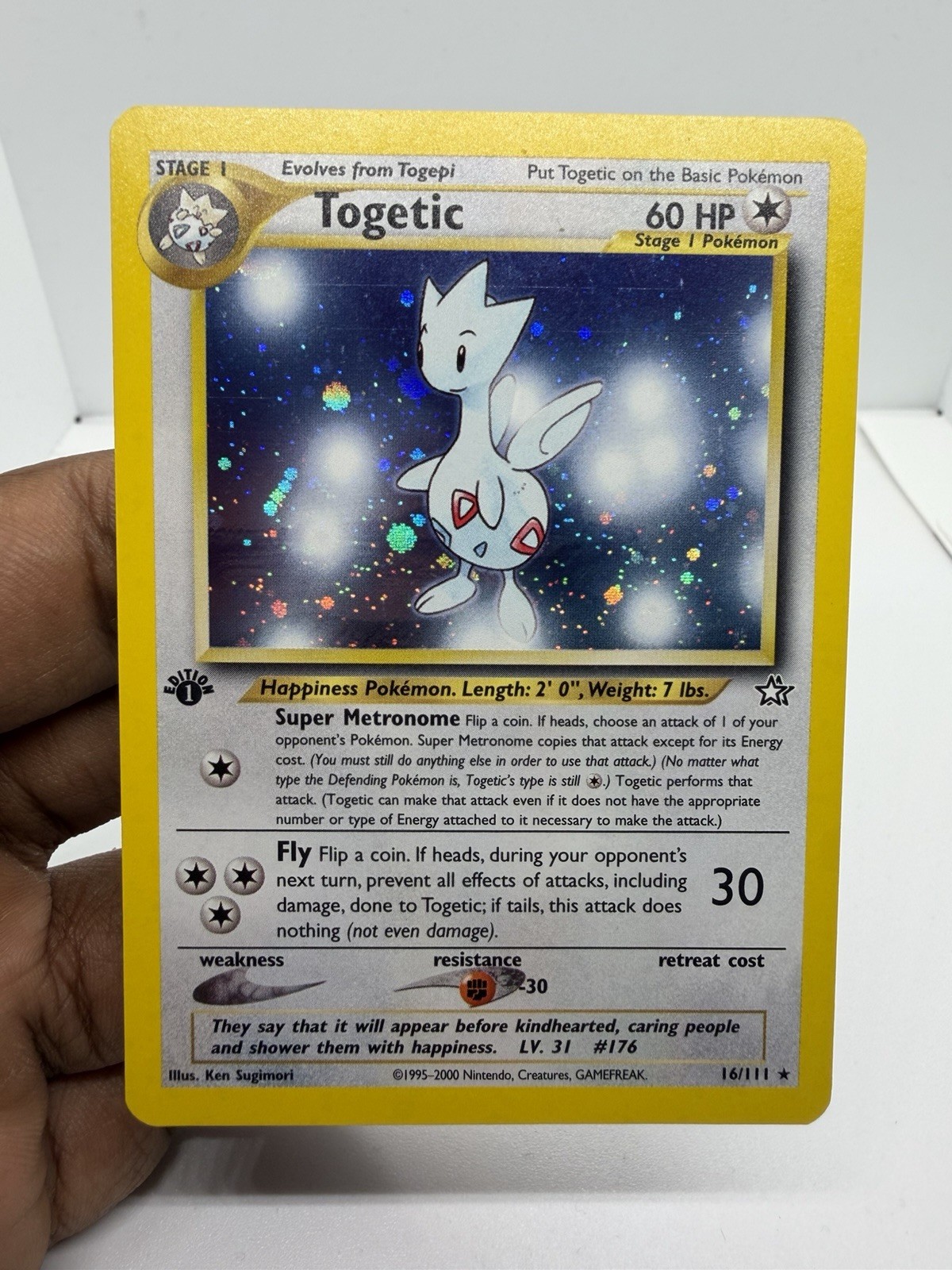 Pokemon Togetic 1st Edition Neo Genesis Holo Card 16/111 ~ MINT CONDITION❗️