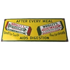 Vintage Wrigley Chewing Gum Sign - Porcelain Spearmint Advertising Gas Pump Sign