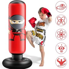 Boxsack Freistehender Ninja Design Aufblasbarer Punchingball Boxen für Kinder