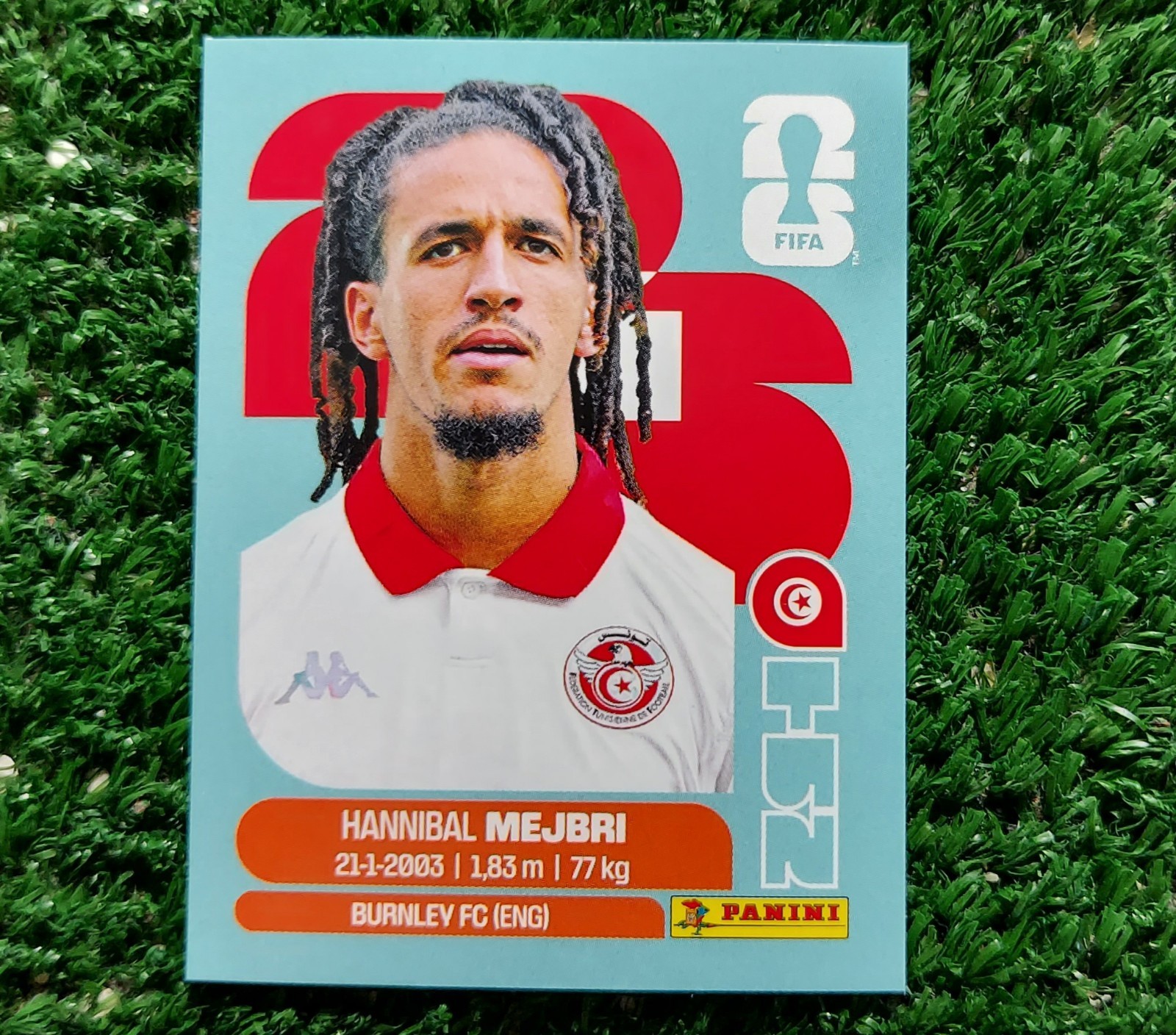 FIGURINA CALCIATORI PANINI USA 2026 WC TUNISIA TUN14 MEJBRI WORLD ALBUM ⚽️