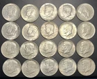 1964 Kennedy half dollar lot of 20 (1 roll) 90% silver Circulated  FREE SHIPPING
