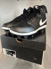Air Jordan 1 Retro MCS Baseball Cleats Black White AV5354-001 Men's Size 8.5