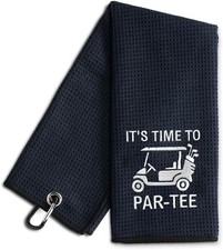 It's Time to Par-tee Embroidered Golf Towel, Funny Towel Large, Rgt044
