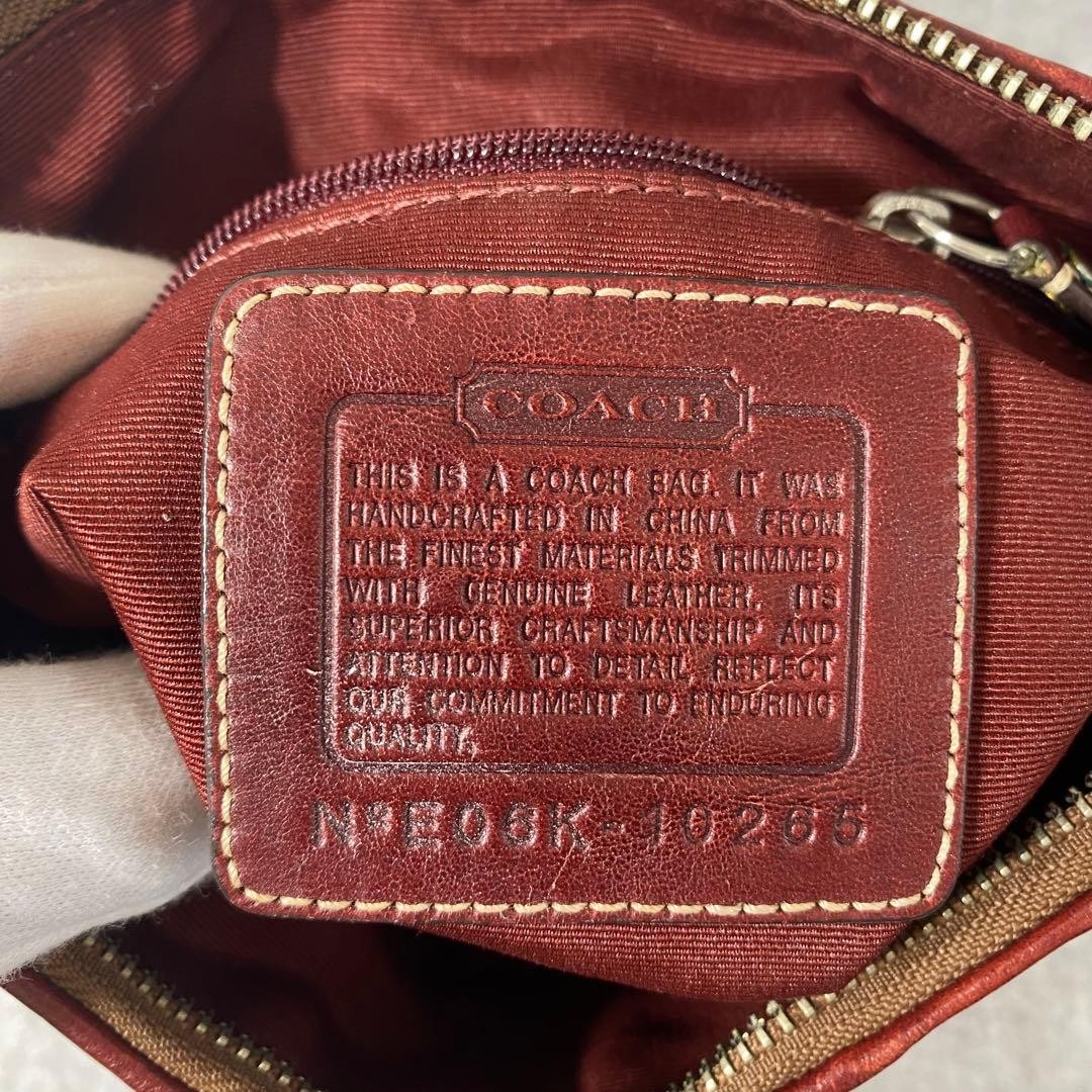 Coach Python Embossed One Shoulder Bag Jackie Red… - image 13