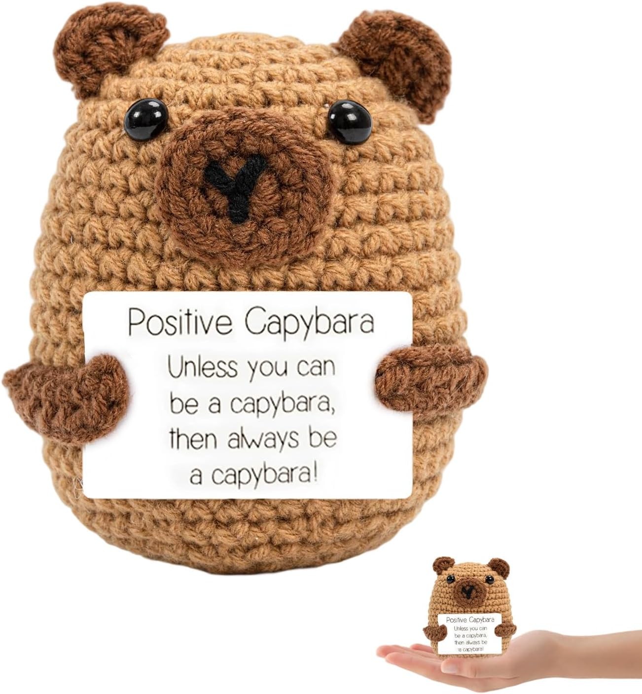 ZPLASK Positive Capybara Gifts, Emotional Support Gift with Positive Affirmatio