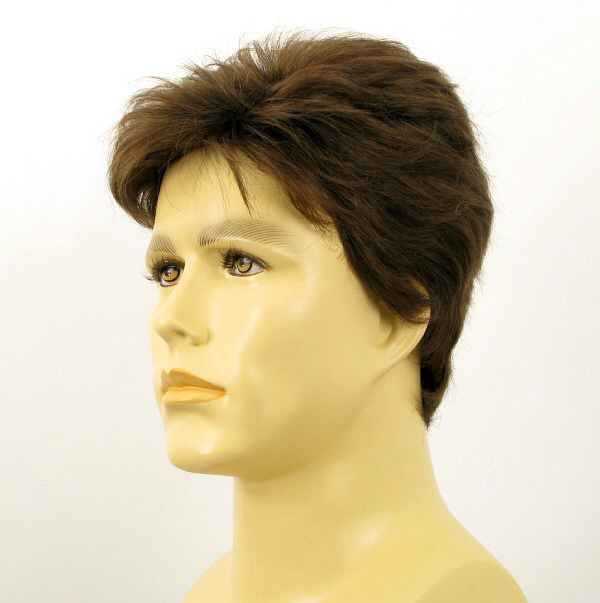 Perruque Homme En Vrais Cheveux Naturels - Couleur Châtain Clair Ref SEBASTIEN 8 - Style Libre Et Facile à Poser