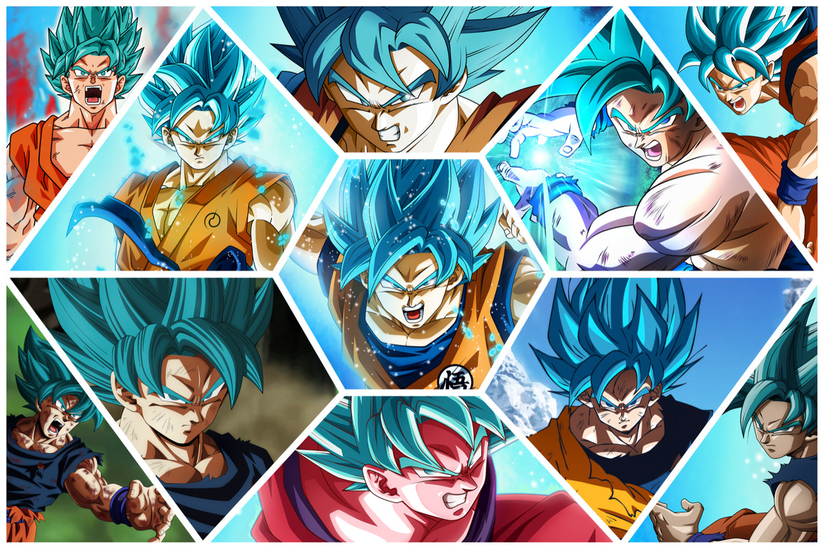 Dragon Ball Super Goku super sayan God Montage photo