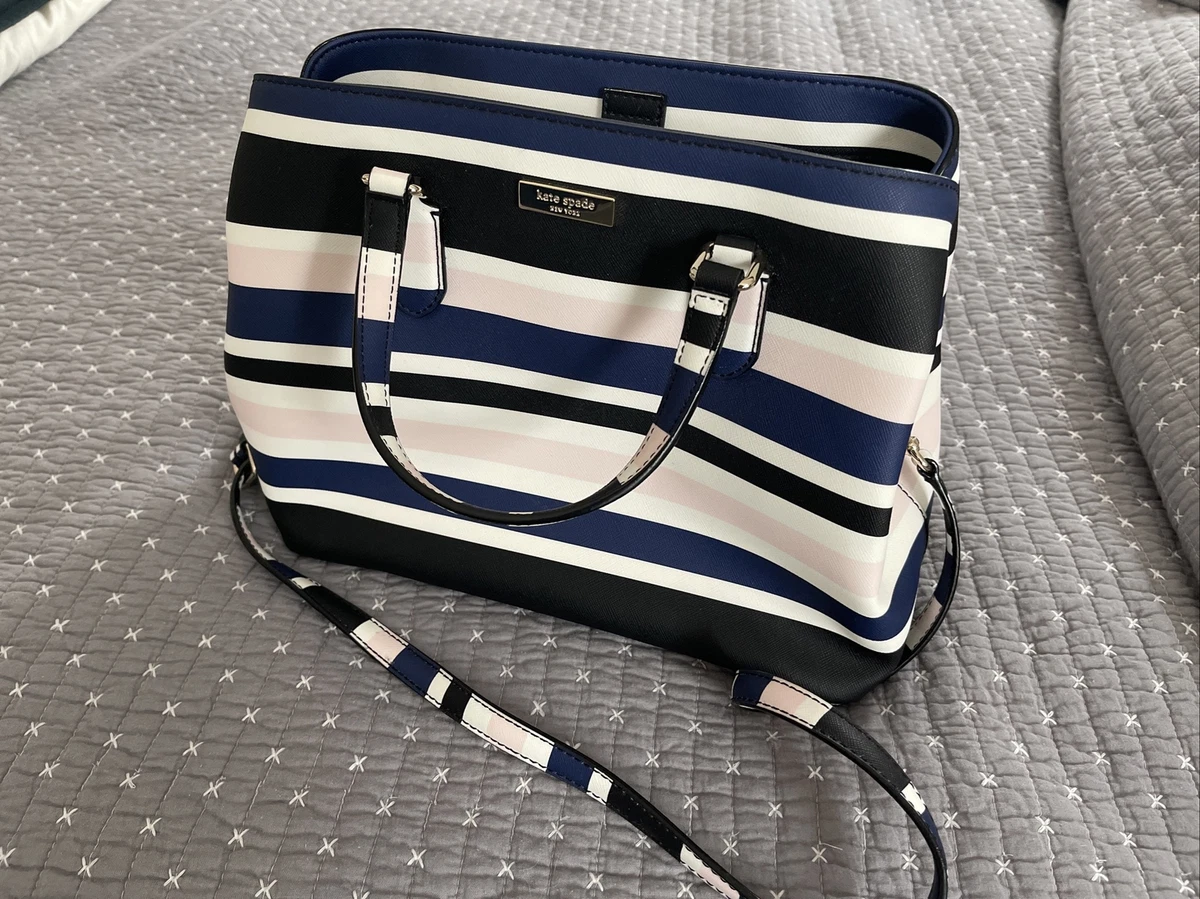KATE SPADE EVANGELIE LAUREL WAY CRUISE STRIPE BAG BRAND NEW WITH TAGS BEAUTIFUL