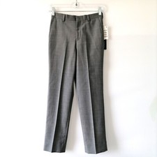 NWT Lauren Ralph Lauren Boys Light Grey Mid Rise Straight Dress Pants Size 10R