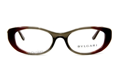 BVLGARI 4057-B 5210 Transparent Gray Plum size 52/17/135 Eyeglasses Made Italy - Picture 4 of 9
