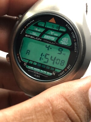 Vintage Seiko Alba Epsilon W820-4040 Digital Titanium Men's