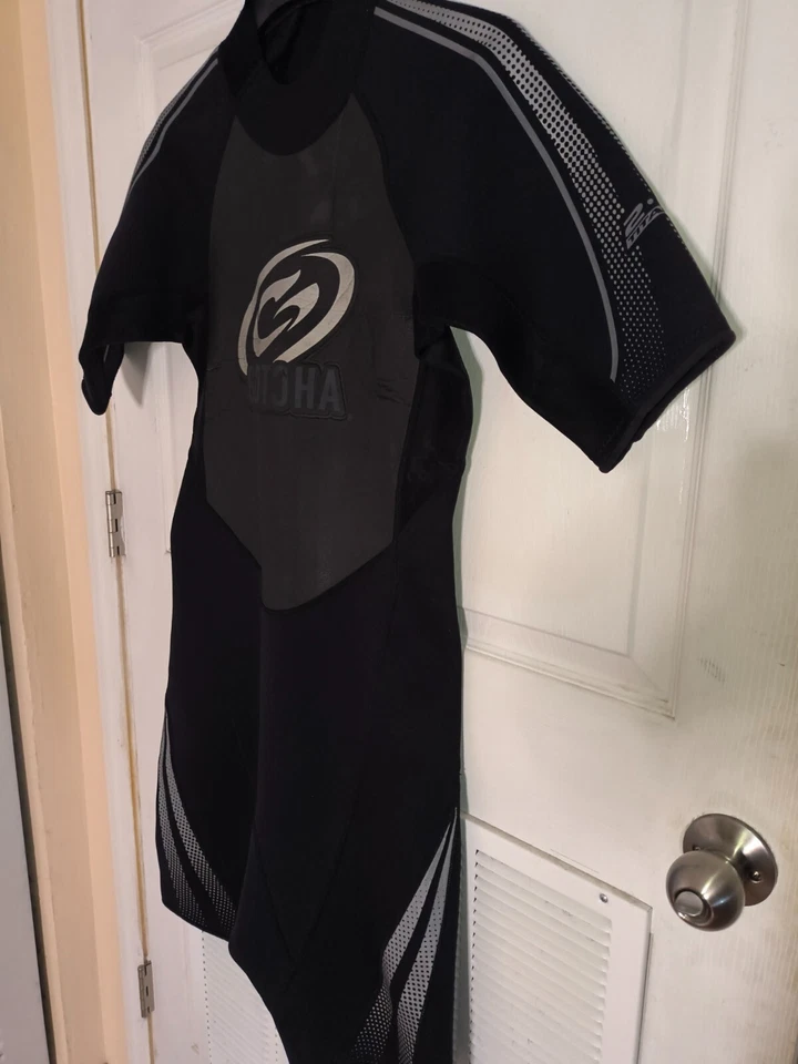 Traje de neopreno corto Gotcha Gear para hombre negro y gris 2,2 mm titanio talla grande para hombre Foto 3 de 4