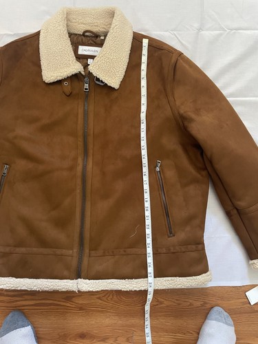 Calvin Klein Men's Classic Faux Shearling B-3 Bomber Jacket XXL Large Fall Coat - Picture 15 of 17