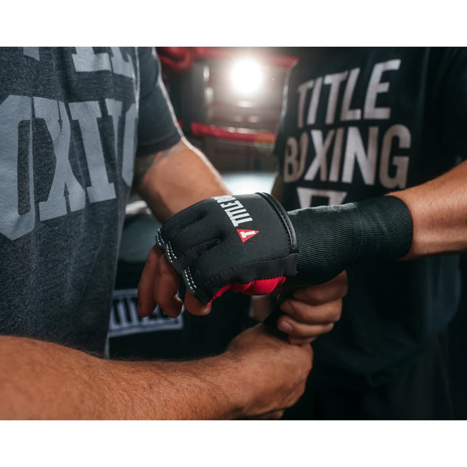 Title Boxing Gel Iron Fist Slip-On Custom Form Fit Knuckle Shields - Black - Image 2 of 4