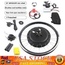 20 Inch eBike Electric Rear Wheel Hub Motor Bicycle Conversion Kit 1000W 48V