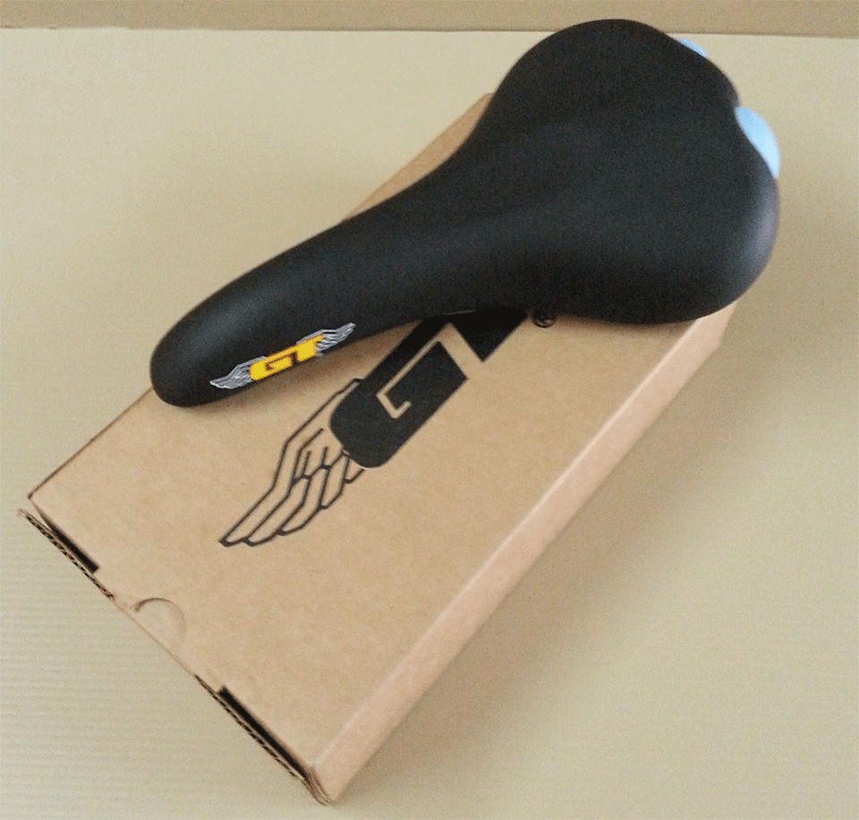 Selle De Vélo GT Vintage Style BMX Haro Skyway - Couleur Noir & Bleu/vert, Universelle, Carbone Look