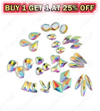 20PCS / Pack 3D Nail Art Rhinestones AB Color Crystal Stones Tips Decoration DIY