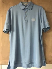 Peter Millar Southern Comfort SS Golf Polo Shirt Blue Mens Medium