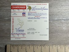 Playoff Ticket NFL Championship Hubert H Humphrey Metrodome Minnesota Vikings 19