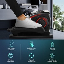 Under Desk Elliptical Electric Ellipse Leg Exerciser w/Remote for Home/Office US
