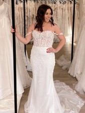 Elegant Mermaid Wedding Dresses Spaghetti Strap Applique Sweetheart Bridal Gowns