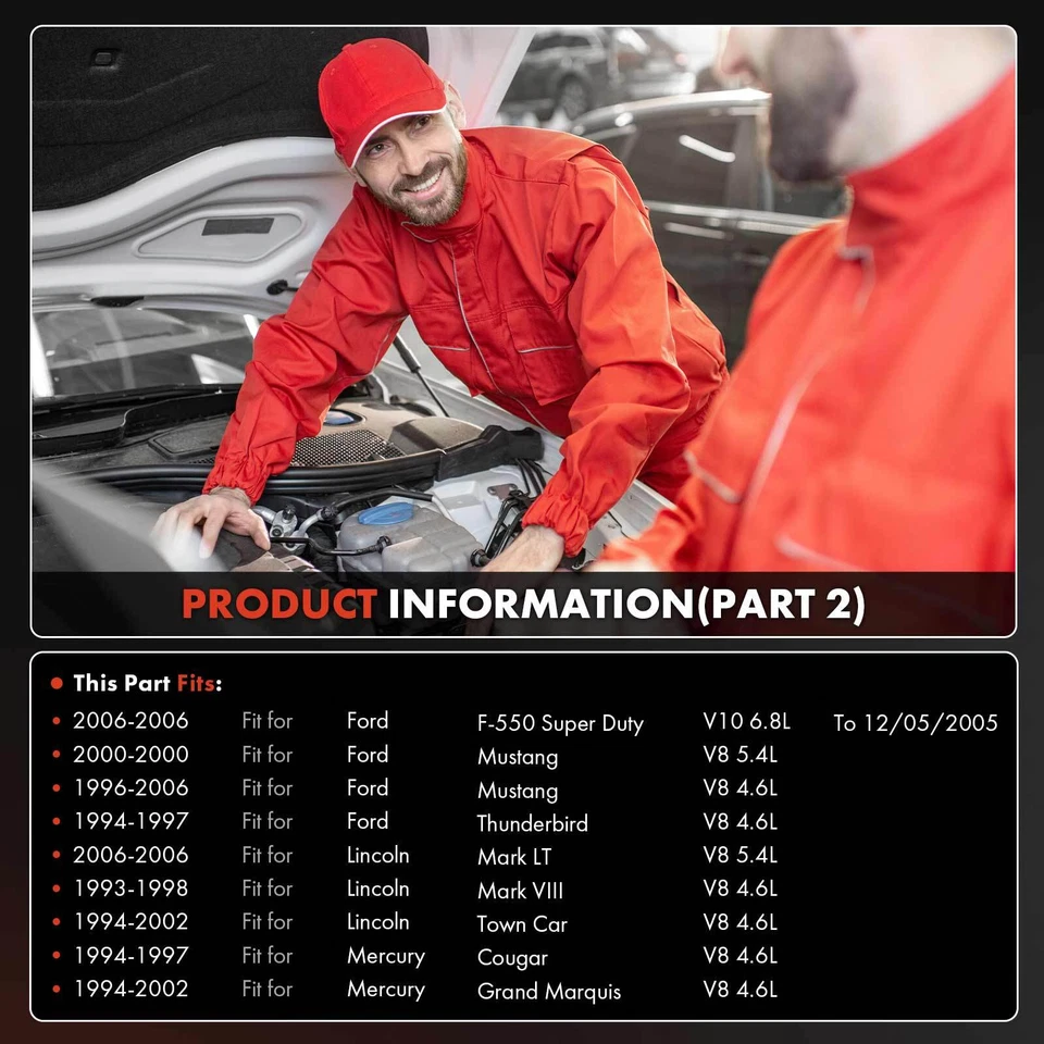 Compresor de aire acondicionado con polea de 6 ranuras para Ford F-150 Excursion F-350 Lincoln Town Car Foto 3 de 4