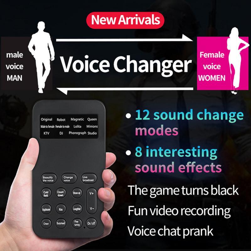Voice Modes Changer Live Streaming Sound Changes Microphone Mini Portable Voice