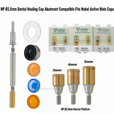 Dental Caps Abutments Compatible for Nobel Active Male Caps NP Ø3.5mm