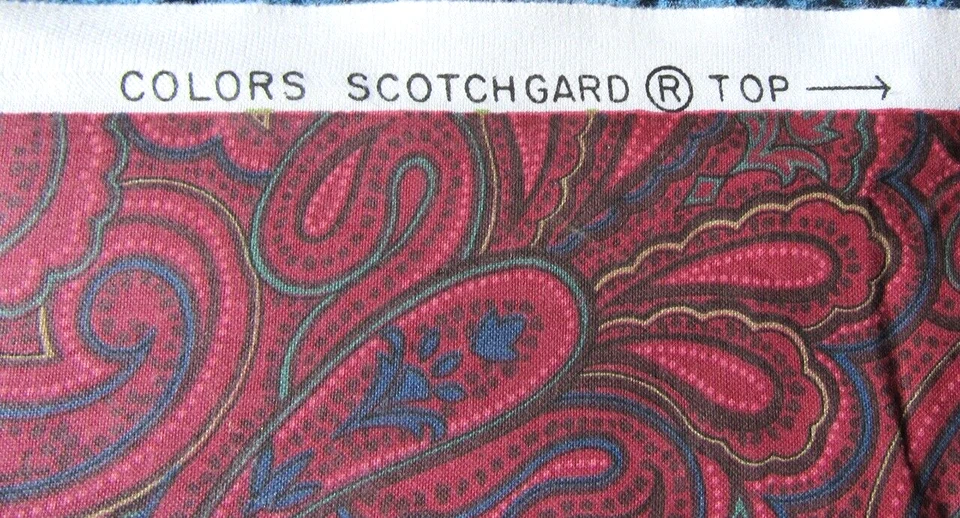 3.5 Yards 56" High Quality Burgundy Paisley Drapery Fabric  by Atelier Originals - Image 3 of 3