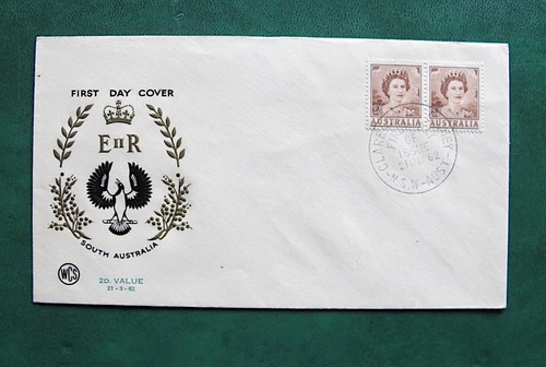 1962 Australia 2d QE11 Queen Elizabeth WCS FDC