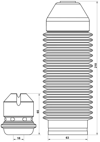 VWSHB-GIVF-KIT Febest BOOT WITH JOUNCE BUMPER FRONT SHOCK ABSORBER KIT 357413175 - image 2 of 4