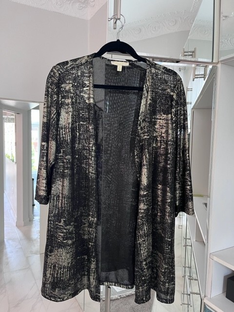 PARK & MAIN WOMAN Gold Lame Overshirt (1X) (NWT)