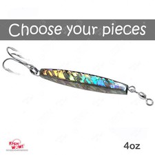 Fish WOW!® 4oz Diamond Jig Mylar laser Trolling from 1pc 2pcs 3 5 10 20pcs New