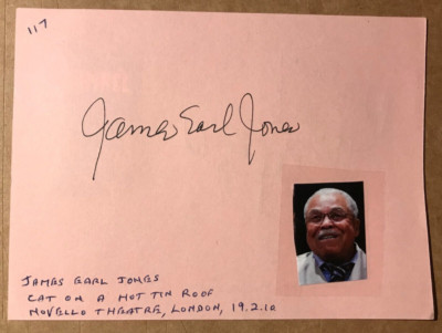 JAMES EARL JONES Darth Vader Original Vintage Authentic Signed Album Page COA CAv
