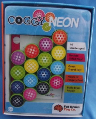Fat Brain Toys Coggy Neon 40 Brain Teasing Puzzles - Main Image