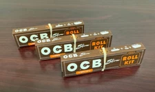 OCB Virgin Slim Roll Kits -Paper/Tips/Tray-(3 Pack)-NEW