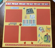 Preschool-12 x 12 premade scrapbook page