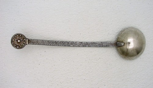 Solid Silver Middle East Indian Colonial Filigree Ladle Cashmere c1930 - Picture 2 of 7