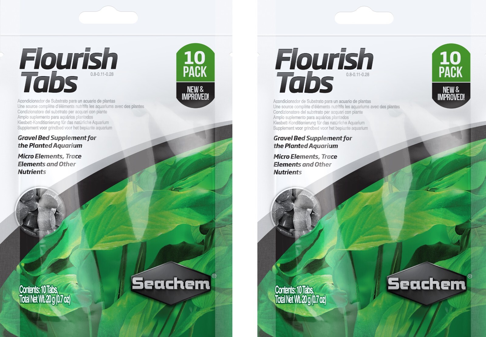 SEACHEM Flourish Root Tabs Aquarium Plant Fertilizer ( 10 TABS ) X2