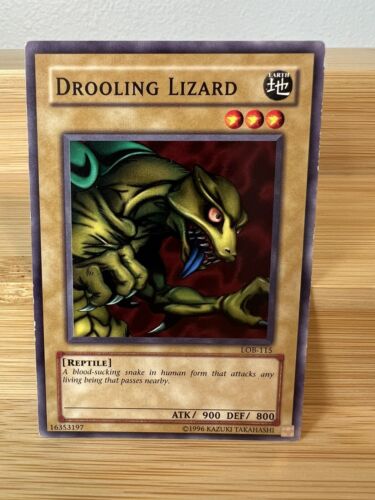 Yu-Gi-Oh! TCG Drooling Lizard Legend of Blue Eyes White Dragon LOB-115 Vintage - Picture 1 of 2