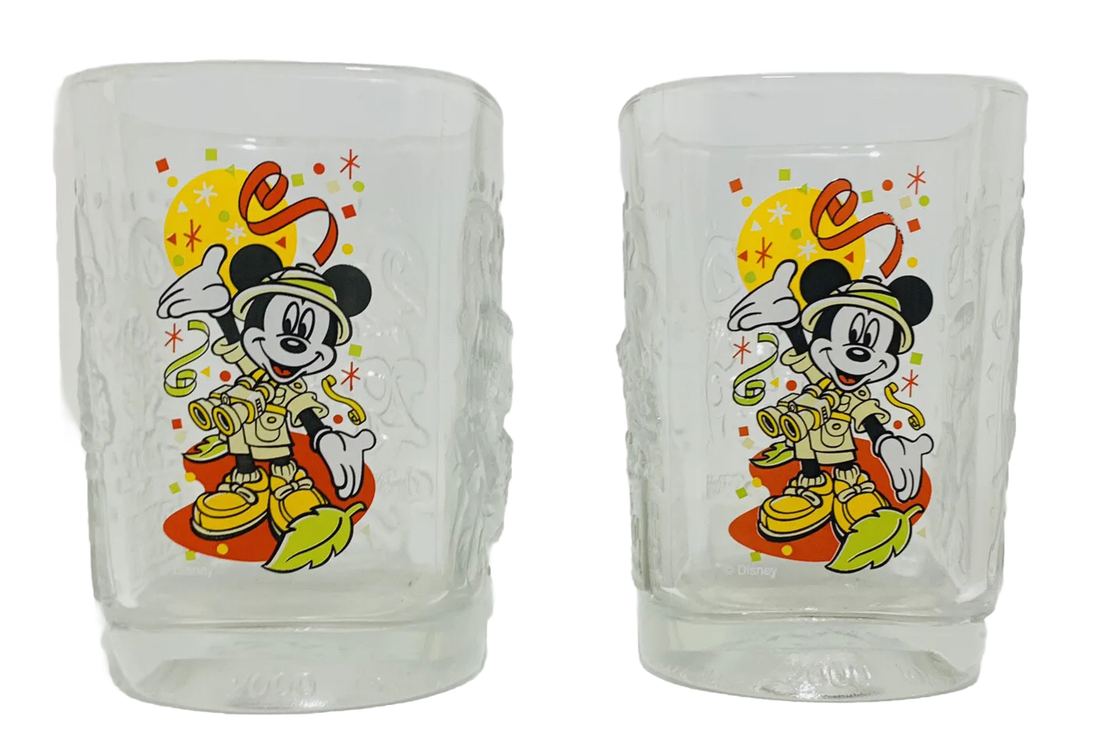 MICKEY MOUSE McDONALD’S Collectors Glasses Walt Disney World Animal Kingdom 2000