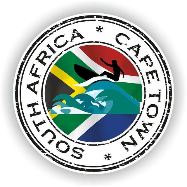Seal Sticker of South Africa Cape Town Stamp Bumper Roundel Laptop Car