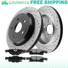 For 2011-17 Dodge Durango Jeep Grand Cherokee REAR Brake Rotors + Brake Pads