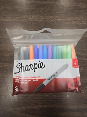 Sharpie: Permanent Markers, Fine Point, Assorted Colors, 24 Count