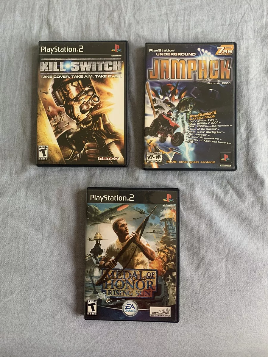 Lot Of 3 PlayStation 2 (PS2) Games Kill Switch Jampack Medal Of