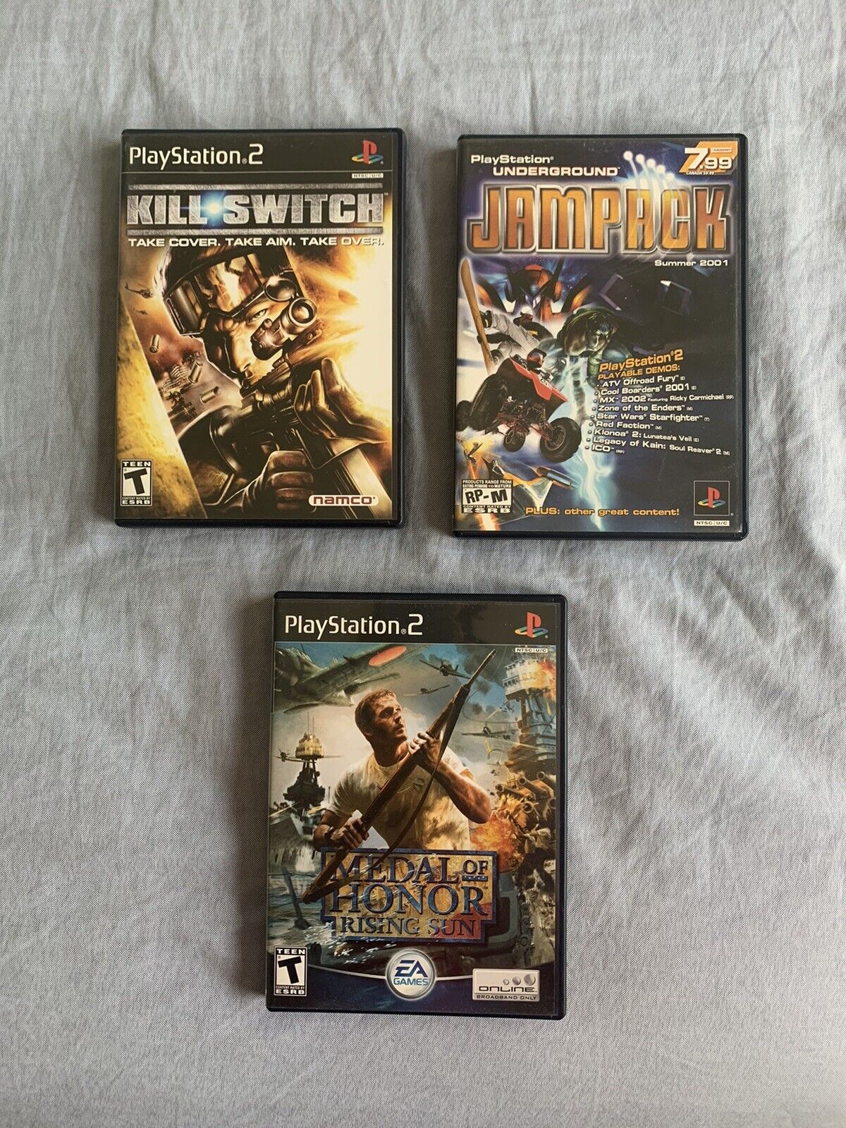 4 Jogos de tiro pra Ps2 ( Kill switch, Gun, Winback 2 e Conflit Zone)