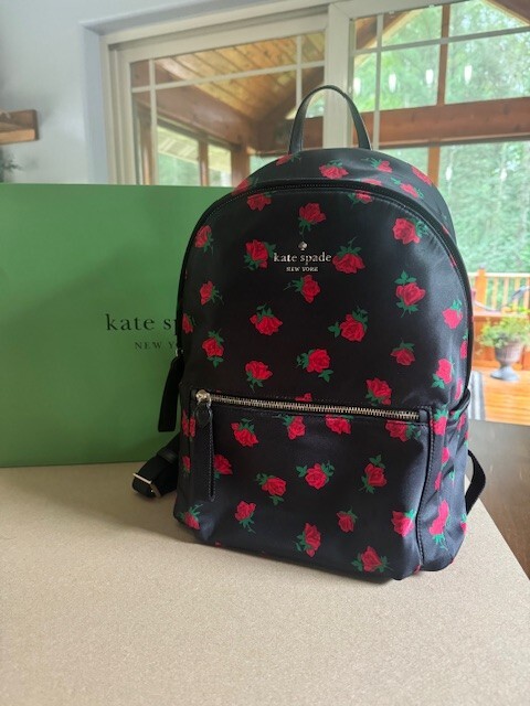 Kate Spade New York Chelsea Rose Toss Printed Large Nylon 