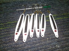 6-Smooth GLOW in the Dark sting silver MINNOW  Jigs   Siwash hk- 1oz to 12oz