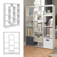 Raumteiler BüCherregal Standregal Wandregal BüRoregal 11 FäCher Weiß Vicco